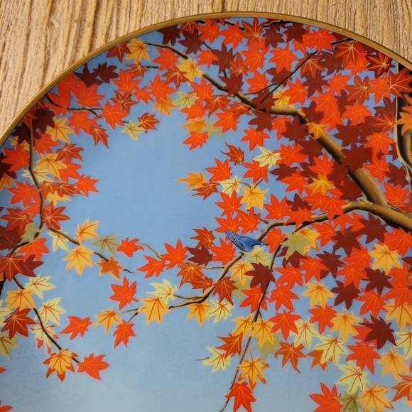Beautiful Fall plate 10" in diameter made for Franklin Mint. - Picture 5 of 7